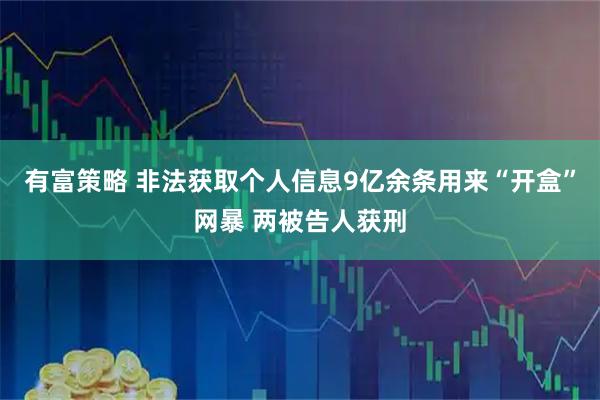 有富策略 非法获取个人信息9亿余条用来“开盒”网暴 两被告人获刑